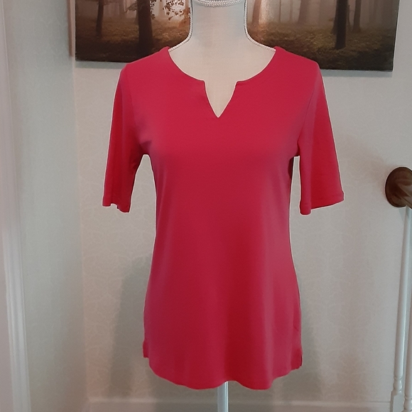 Talbots Pink Pima Cotton Top - Picture 1 of 3